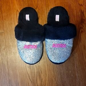 Justice Girls Bling Slippers - Size 4/5